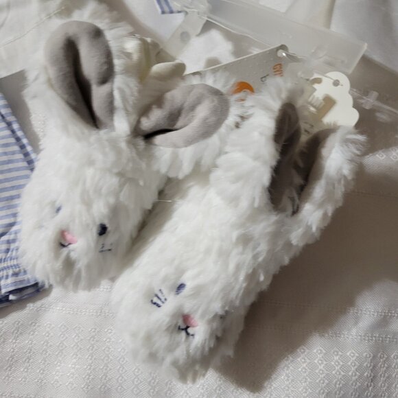 Gymboree Peter Rabbit NWT 3-6 month shirt, diaper cover, headband & slippers - Picture 3 of 8